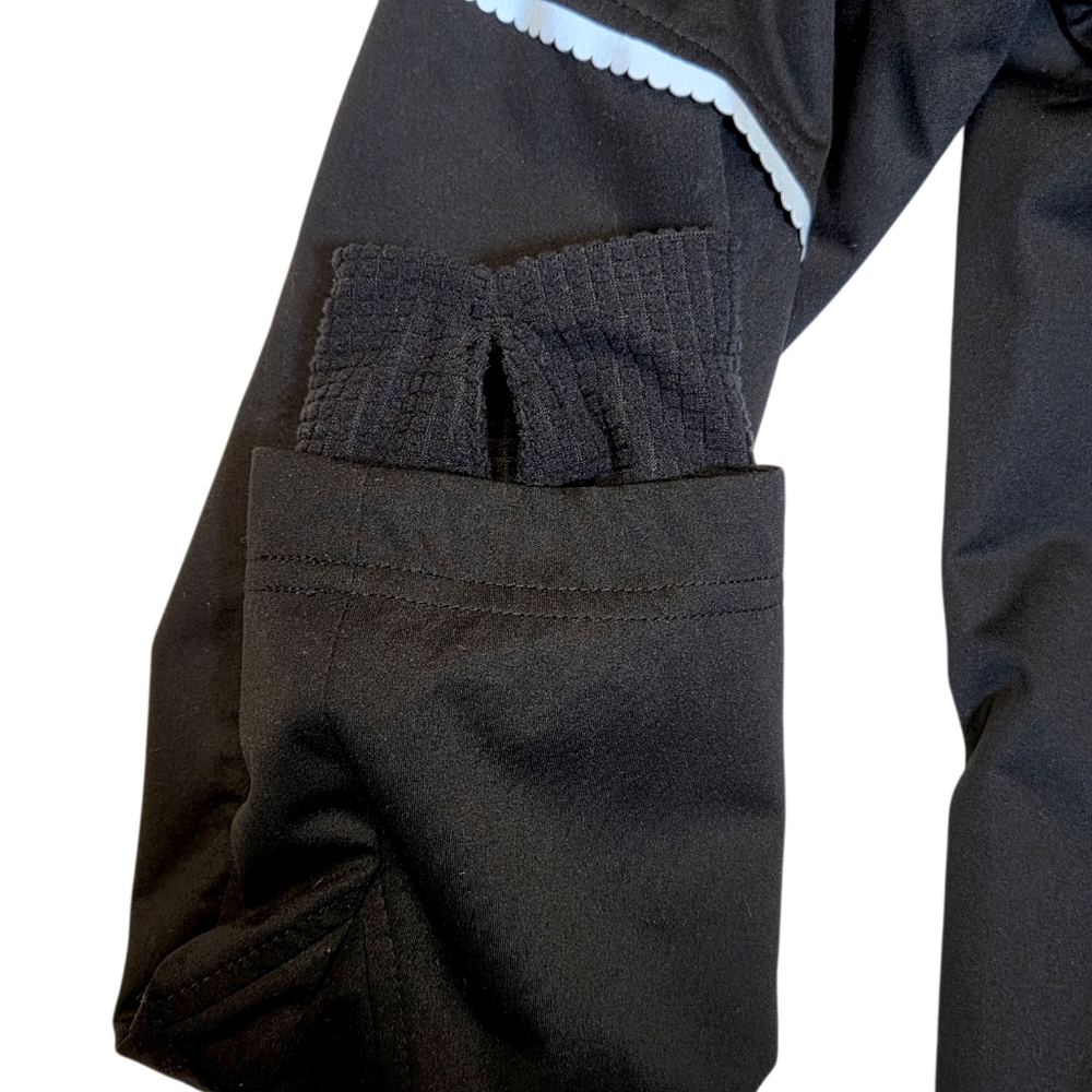 Road Runner Sports Ruffle Zip Running Jacket Black Reflective Athletic Medium - Picture 5 of 14